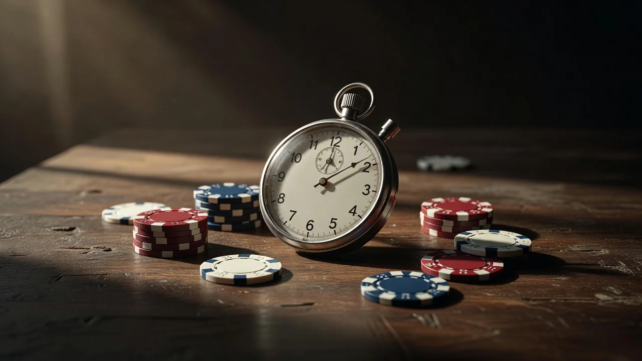 Crash-game chips and cards still-life